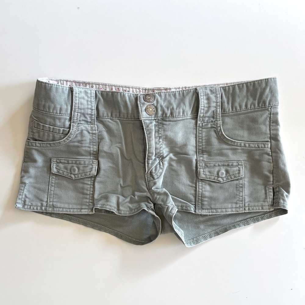 Hollister Sage Green short shorts